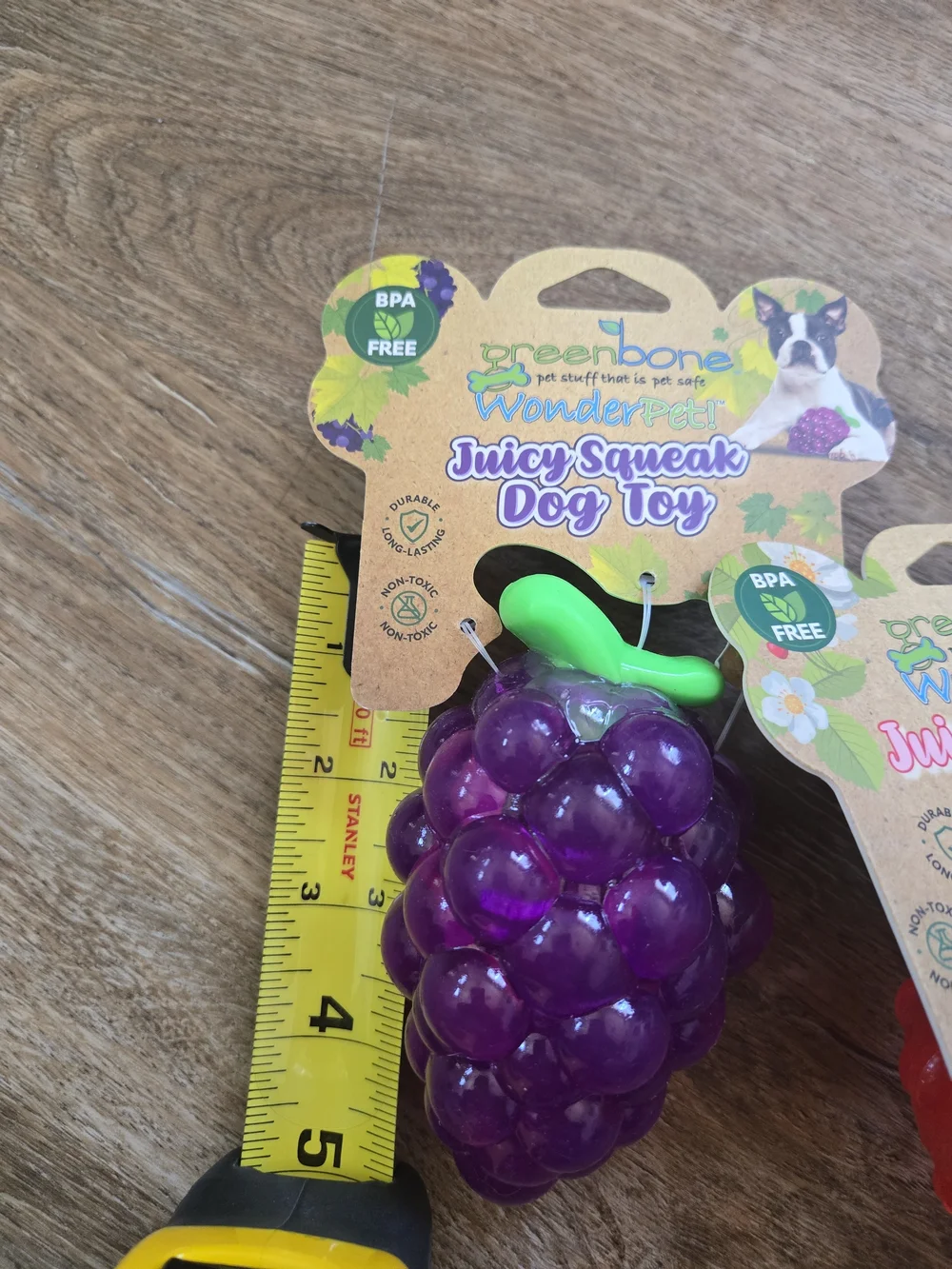 Greenbone Juicy Squeak Dog Toy 3 Pack Squeaky Fruit Set
